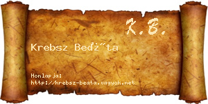 Krebsz Beáta névjegykártya